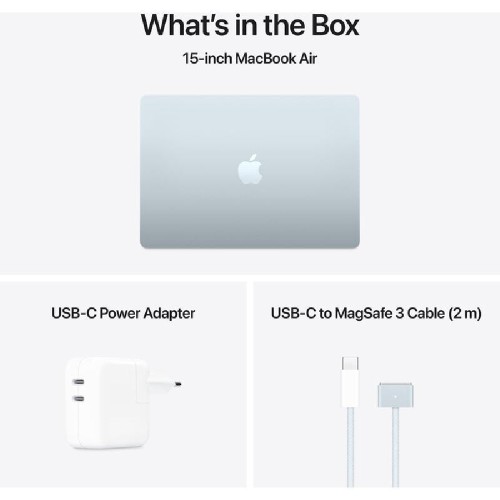 LAPTOP  MACBOOK AIR 15.3'' (MC7D4GR/A) (M4/24GB/512GB SSD)SKY BLUE